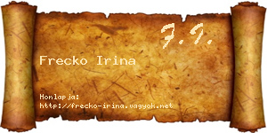 Frecko Irina névjegykártya