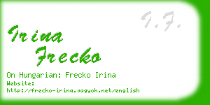 irina frecko business card